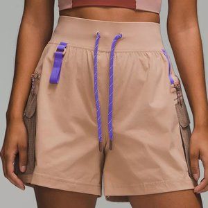 Lululemon - Multi-Pocket Cargo High-Rise Hiking Short 5" (Pink Clay) Size: 12